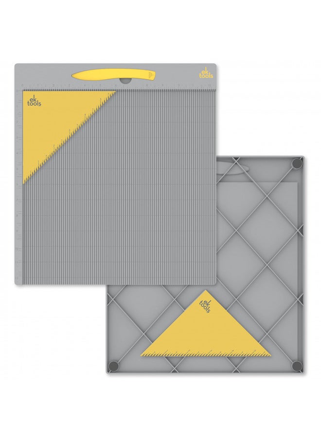 EK Tools EK Succes Tools, Standard Scoring Board, 13"x14.25", with Bone Folder, Scoreboard for Paper Crafting, Make Envelopes, Cards, Precision Photos and More  - Image 2