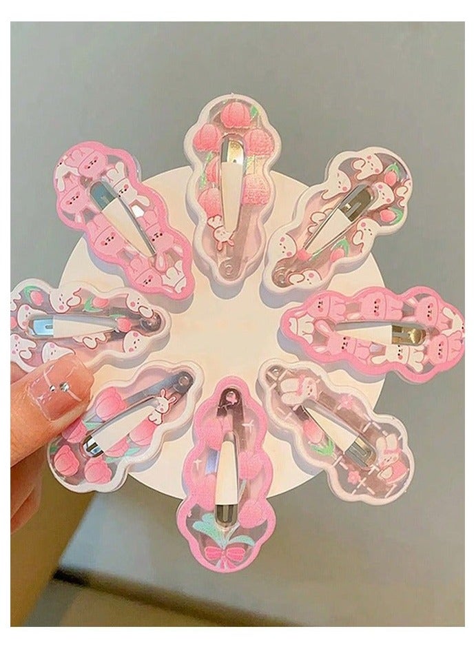 Layali 10-Piece Pink Rabbit Hair Clips, Small Hair Clips with Broken Side Hair Clips, Hair Accessories, Suitable for Daily Use - Image 2
