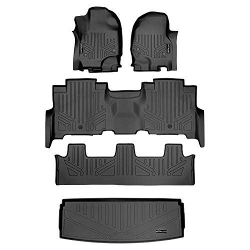 SMARTLINER Floor Mats - Cargo Liner Behind 3rd Row Set Black Compatible with 18-21 Expedition/Navigator 2nd Row Bench Seat (no Max or L) - Image 1