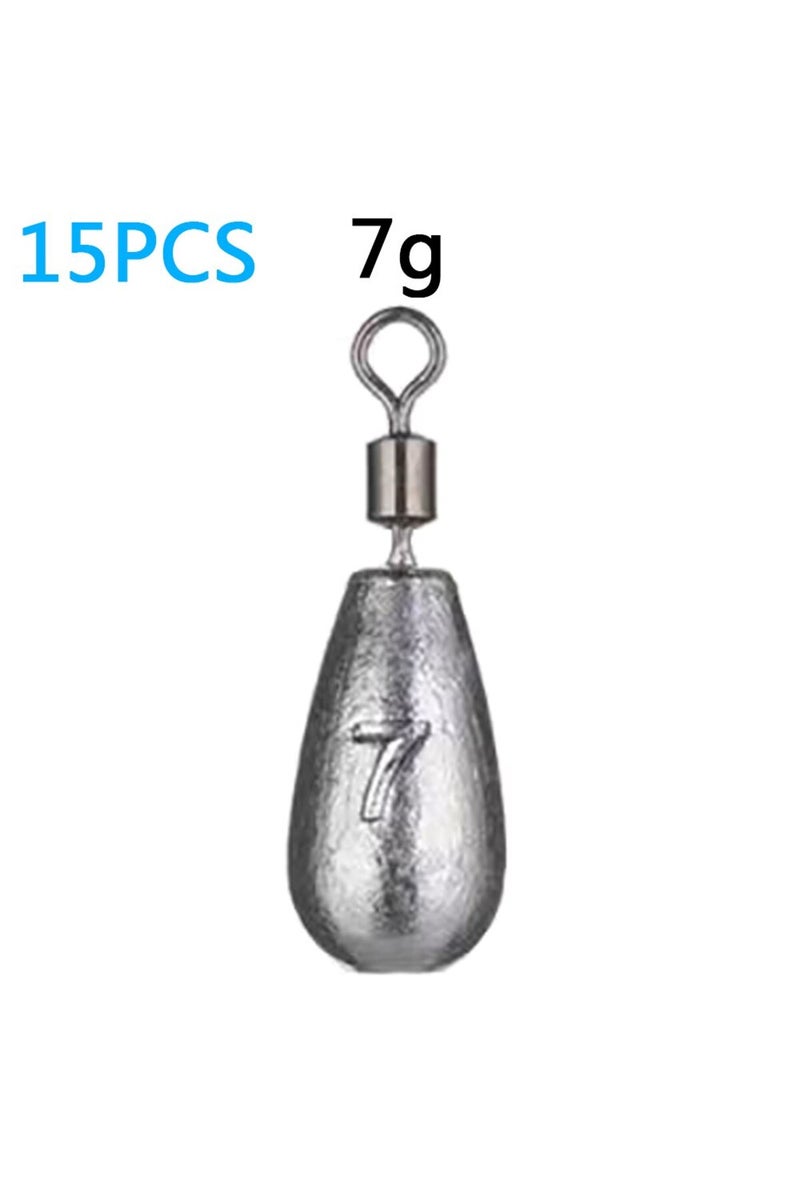 7g drop shot 15PCS Drop Shot 15PCS/Lot Fishing Weight Sinker 3.5g 5g 7g 10g 14g 20g Tube Bullet Plum