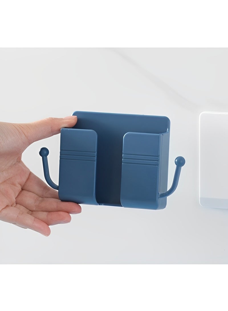 ريوكل حامل هاتف مثبت على الحائط، منظم ذاتي اللصق، صندوق تخزين، حامل بلاستيكي لشحن الهاتف، حامل هاتف مثبت على الحائط لغرفة النوم - Image 2