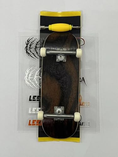 LEEFAI Pro Wooden Fingerboard Complete Set 34x96mm 5Ply Maple Deck with leefai g4 Trucks and Urethane 65d Mini Skateboard Wheels - Image 1
