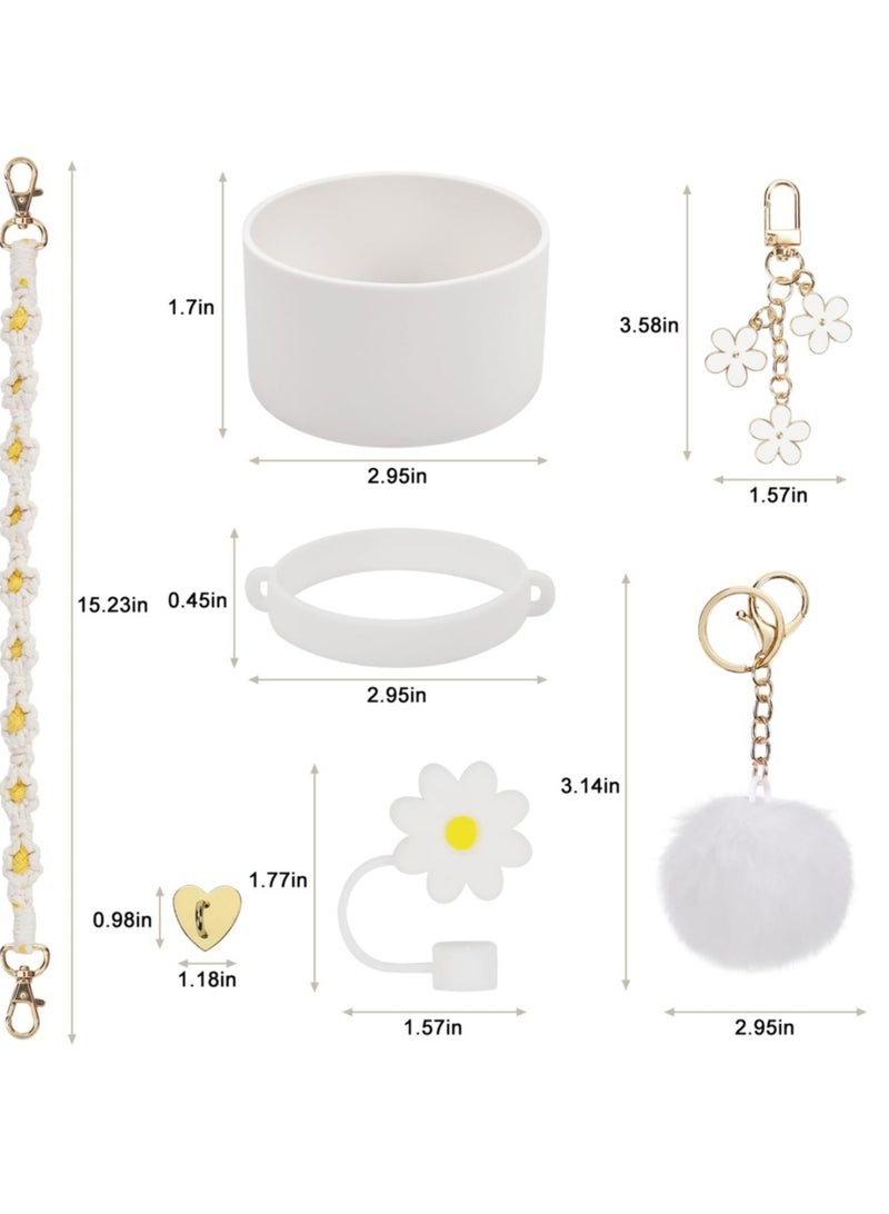 Straw Cover for Stanley 40oz 30oz Tumbler,Bling Pearl Straw Toppers,Cute Cup Accessories for Stanley Yeti Tumbler Straw Covers for Stanley Decorations Women Girls Birthday Gifts - Image 3