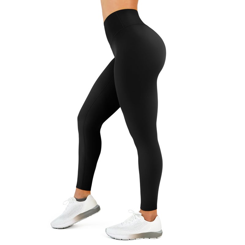 HEGALY High Waisted Leggings for Women - No Front Seam Tummy Control Yoga Pants for Workout Running No See Through - Image 1