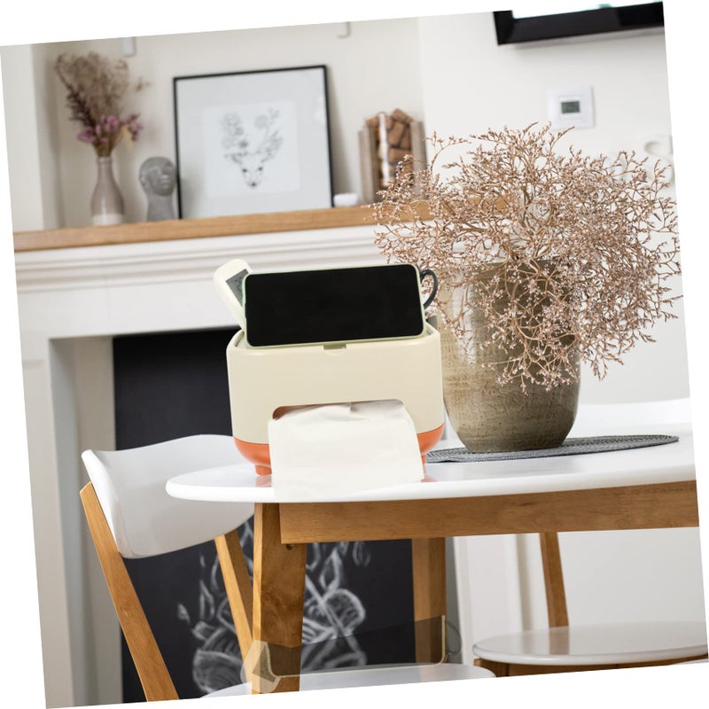 Beige Paper Box Storage Organizer For Tissues Napkins And Office Supplies - Image 4