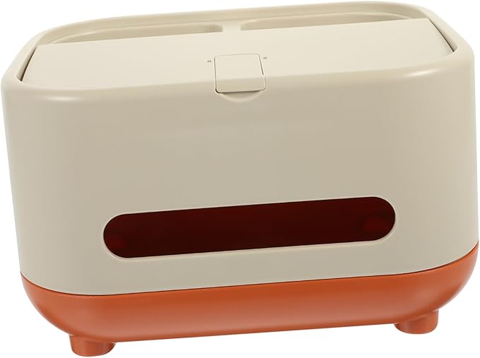 Beige Paper Box Storage Organizer For Tissues Napkins And Office Supplies - Image 1