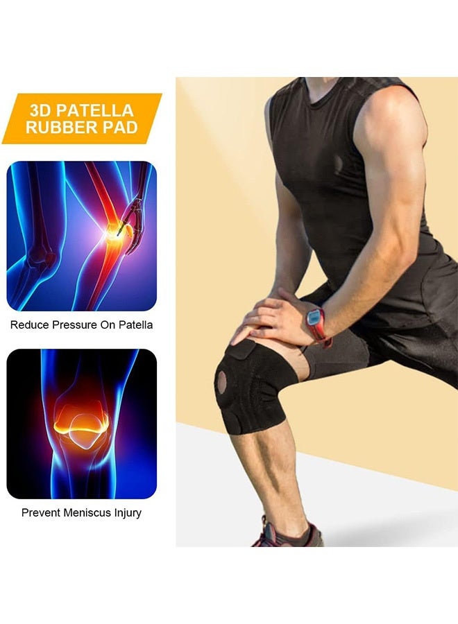 Generic 1-Piece Patella Knee Braces Adjustable Knee Braces for Knee Pain Prevention and Relief Neoprene Knee Braces Running Support Straps Patella Stabilizer Braces for Running Gym Basketball - Image 4