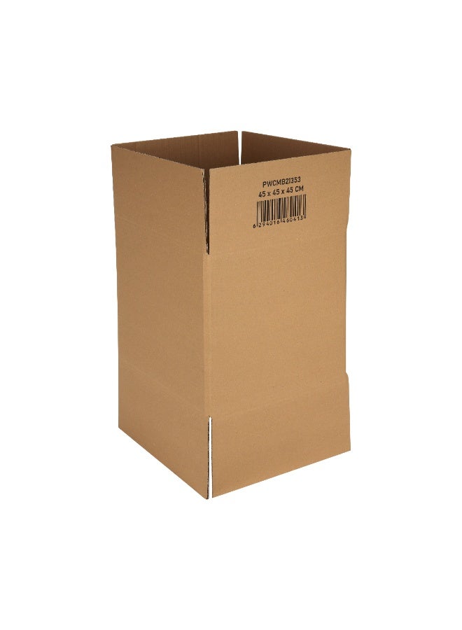Packwell Brown 5-Ply Heavy-Duty Corrugated Carton Box 45x45x45cm  20kg Capacity | Strong Packing Box for Shipping, Storage & Moving - Image 5