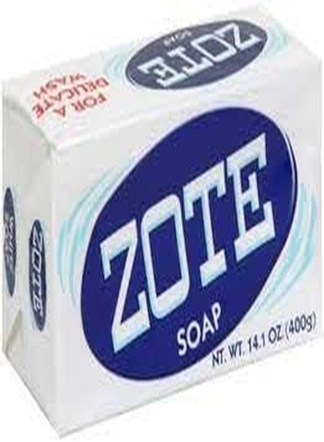 Zote (PACK OF 9 BARS) Zote WHITE Laundry Bar Soap, with Even MORE Whitening Power & Satin Remover. Light Fresh Scent! Safe for delicate clothes! (9 Bars, 14.1oz Each Bar) - Image 2