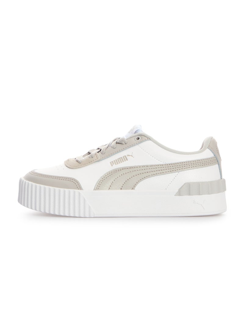 PUMA Carina Lift Womens White Beige Trainers - Image 1