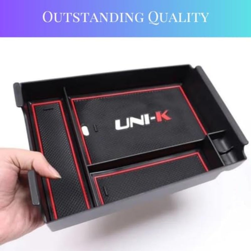 Center Armrest Console Organizer For Changan UNI K 2020 2021 2022 2023 2024 Center Storage Box Tray Changan Accessories 2024 Universal Fit Interior Accessory Durable ABS Plastic Black - Image 2