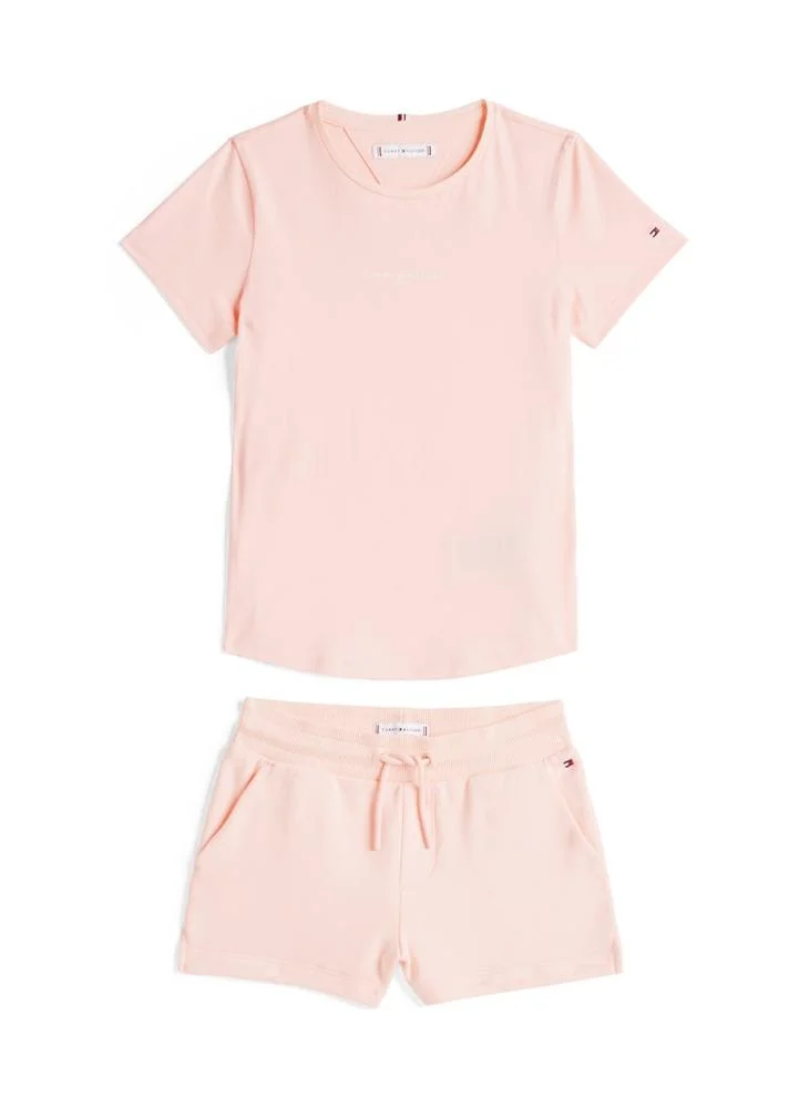 TOMMY HILFIGER Kids Stripe Crew Neck T-Shirt & Short Sets
