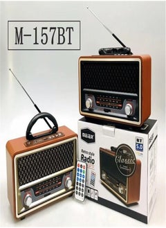 Meier M-157BT Wireless-Bt Speaker & Radio with Remote Controller - Multi Color
