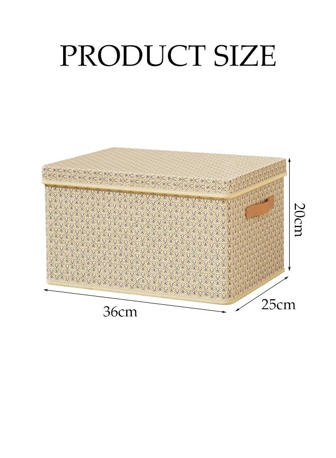 DUNISO 3pcs Clothes Organizer, Closet Storage Box with Handle , Collapsible Fabric Storage Organizer,Cube Storage Bin for Organizing Clothing, Sheets, Toys, Books - Image 2