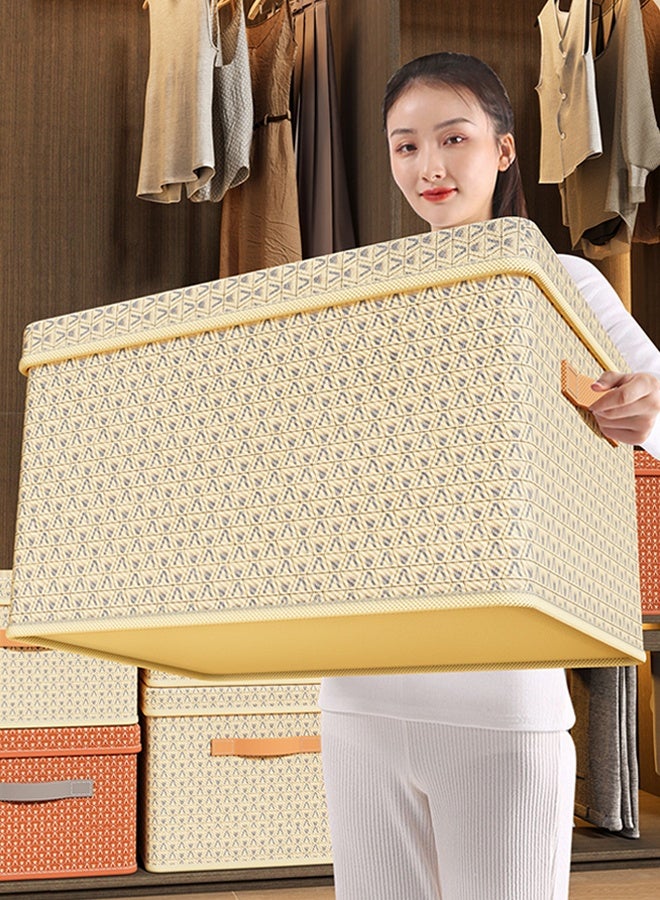 DUNISO 3pcs Clothes Organizer, Closet Storage Box with Handle , Collapsible Fabric Storage Organizer,Cube Storage Bin for Organizing Clothing, Sheets, Toys, Books - Image 3