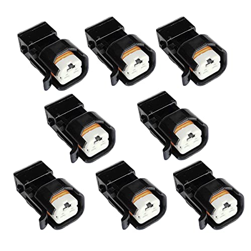 DEVMO 8Pcs Fuel Injector Connectors Adapter Plug LS1 EV1 to EV6 EV14 USCAR LS2 LS3 LSX LT1 Fuel Injector Connectors Adapter - Image 1