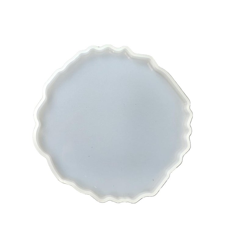 SNOOGG Pack of 4 inch / 2 Piece Agate Shape Mould Epoxy Resin Casting Moulds for Making and DY Coaster, Cups Mats, Photo Display, Mantra Frame,Home Decoration and More. - Image 3