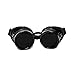GloFX Steampunk Goggles Tinted Rave EDM Festival Accessories Gothic Cosplay Welder Goggles Black Goggles with Dark Tint Lenses - Image 3