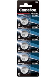 Camelion CR1616 3 V Lithium-Ion Button Cell Battery (Pack of 5)