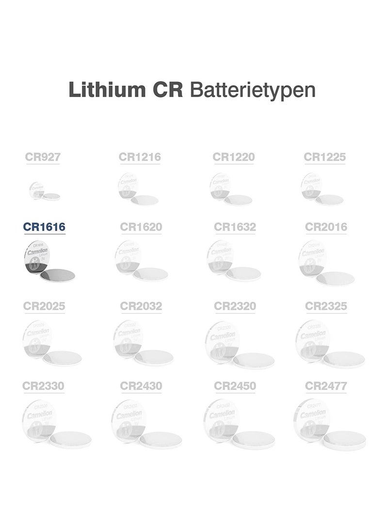Camelion - Camelion CR1616 3 V Lithium-Ion Button Cell Battery (Pack of 5) - Image 1