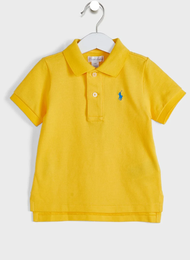POLO RALPH LAUREN Infant Essential Polo + Logo Print Shorts Set