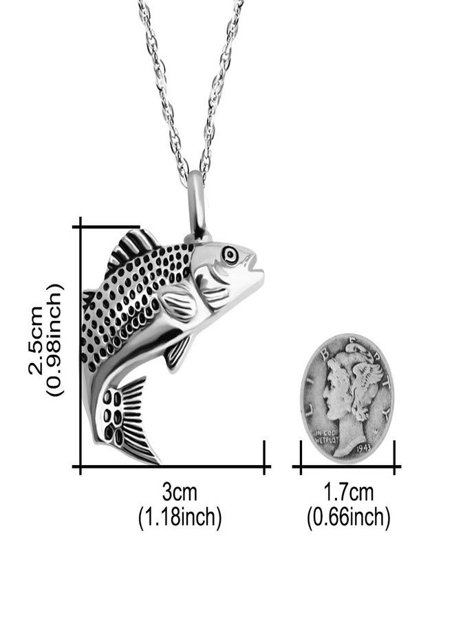 Dletay Fish Cremation Jewelry for Ashes Memorial Ashes Keepsake Necklace Urn Necklace Pendant - Image 5