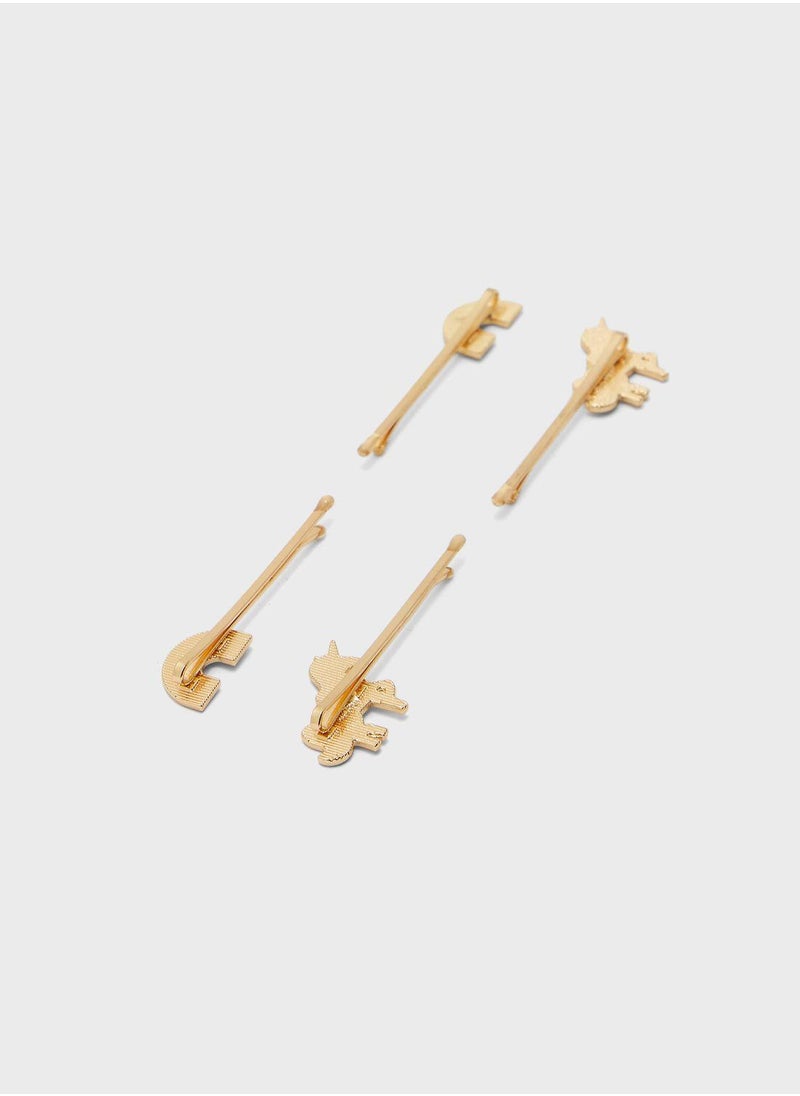 Claires Kids 4 Pack Unicorn Clips  - Image 3