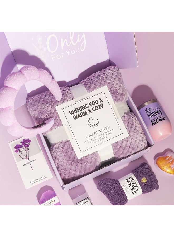 HSEAMALL Best Seller Birthday Gifts for Women, Get Well Soon Gifts, Relaxing Spa Care Package with Luxury Flannel Blanket - Valentines, Mothers Day, Gifts for Women, Mom, Wife, Girlfriend, Friends, Sis - Image 2