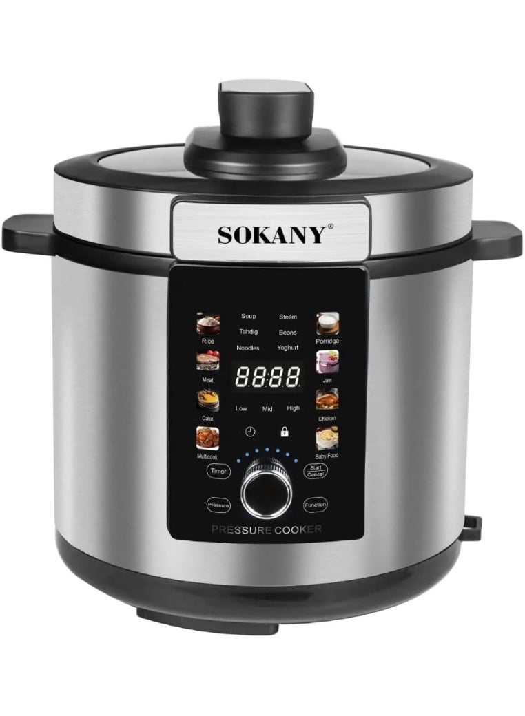 سوكاني طنجرة ضغط رقمية SK-07043 سعة 7 لترات بقوة 1500 واط - Image 1