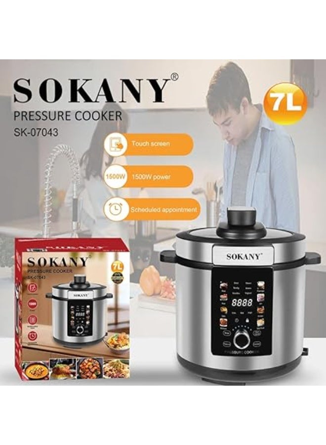 سوكاني طنجرة ضغط رقمية SK-07043 سعة 7 لترات بقوة 1500 واط - Image 2