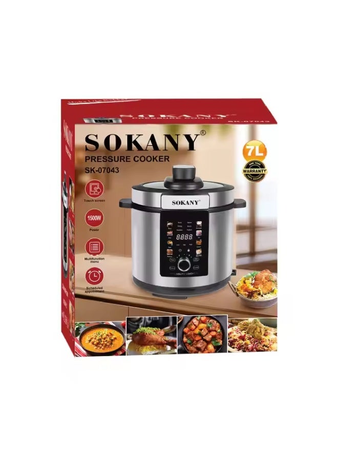 سوكاني طنجرة ضغط رقمية SK-07043 سعة 7 لترات بقوة 1500 واط - Image 3