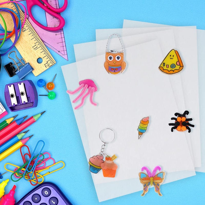 Auihiay 100pcs Mini Shrink Plastic Sheets for Kids, Sanded Shrink Films Papers, Creative Crafts for Kids & Beginners, Mothers Day Gifts, Easter Ornament, 3 x 2 inch / 7.5 x 5 cm - Image 4