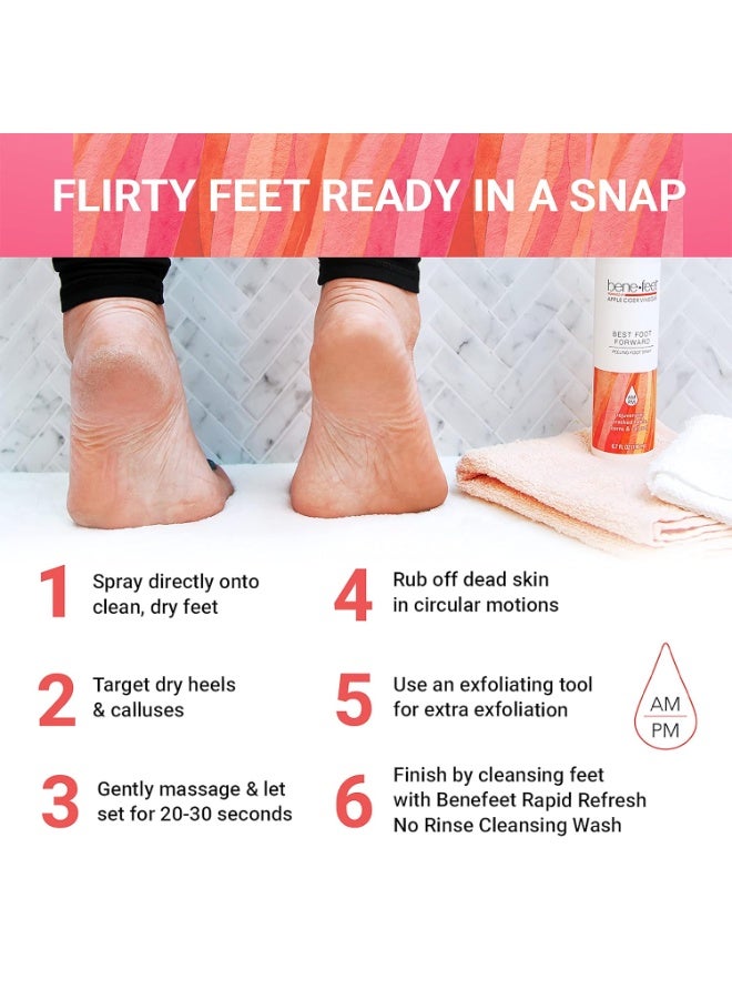 Benefeet Best Foot Forward Peeling Spray - May Help Rejuvenate + Smooth for Cracked Heels, Corns + Calluses Made w/Shea Butter, Apple Cider Vinegar + Tea Tree Oil, 6.7 oz (1 Pack) - Image 5