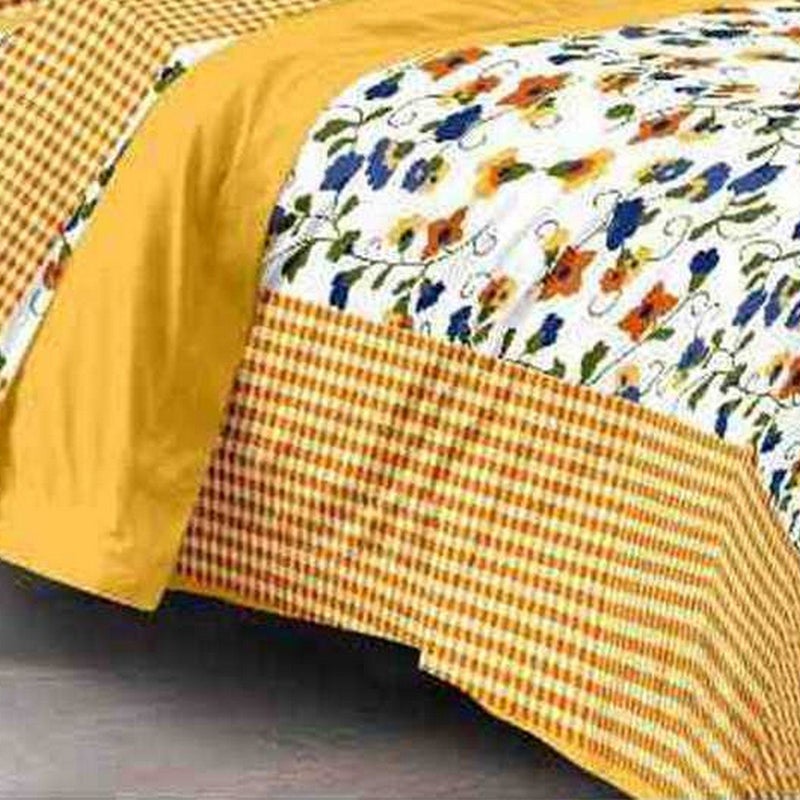 E Elma 100 Pure Cotton Rajasthani Tradition King Size Jaipuri Double Bedsheets with 2 Pillow Covers Jaipuri Bedspreads - Image 2