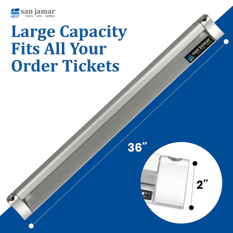 San Jamar Check Rack with Mounting Screw Pack for Kitchens and Restaurants, Stainless Steel, 36 Inches, Silver - Image 5