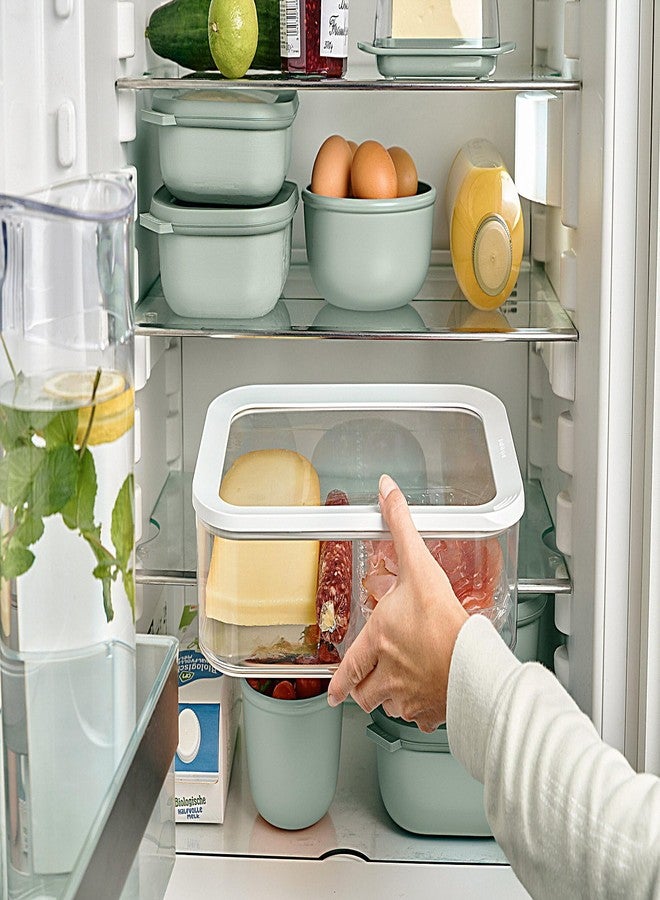 Mepal Cirqula 42oz/1,250ml Multi Food Storage & Serving Shallow Bowls with Transparent Lids | Perfect for Food Prep | Microwave & Dishwasher Safe | Nordic Jade | Made in Holland - Image 5