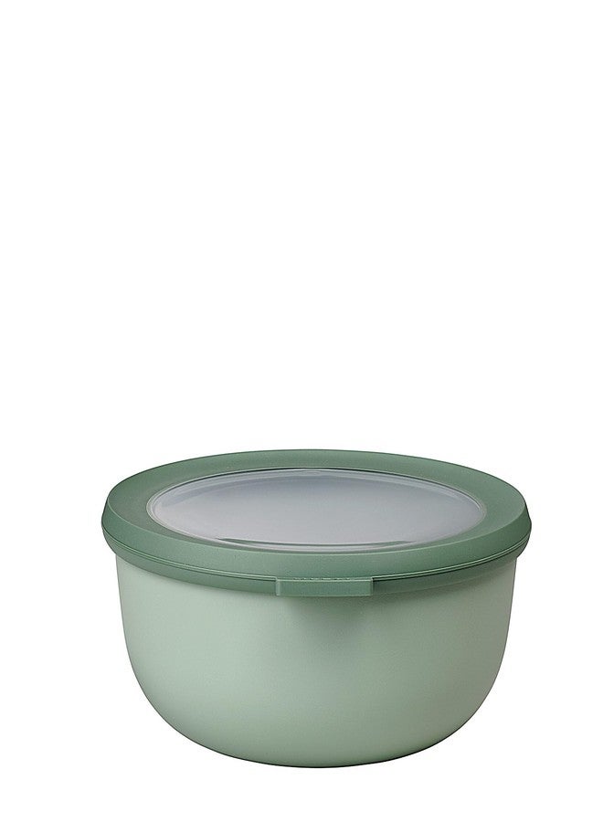 Mepal Cirqula 42oz/1,250ml Multi Food Storage & Serving Shallow Bowls with Transparent Lids | Perfect for Food Prep | Microwave & Dishwasher Safe | Nordic Jade | Made in Holland - Image 1
