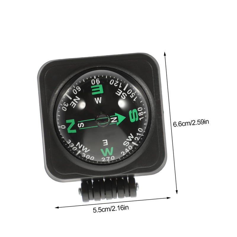 Car Compass Ball Dashboard Mount Durable for Road Trips Outdoor Activities Black - Image 3