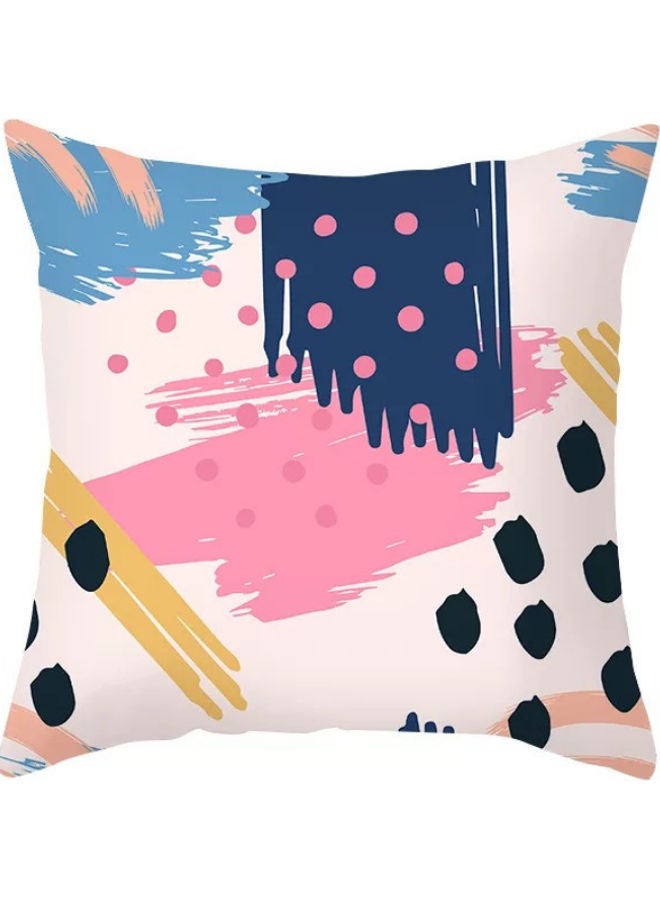 NIBEMINENT Abstruct Printed Decorative Cushion Cover Multicolour 45x45cm - Image 1