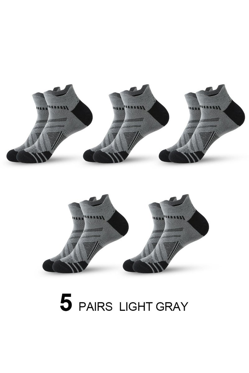 infino جوارب رياضية رجالية (5 عبوات) - قصة منخفضة ، ماصة للعرق ، مقاومة للرائحة ، راحة طوال الموسم - مثالية لأنماط الحياة النشطة ، الجري والملابس اليومية - مجموعة الجوارب المثالية للرجال - Image 1