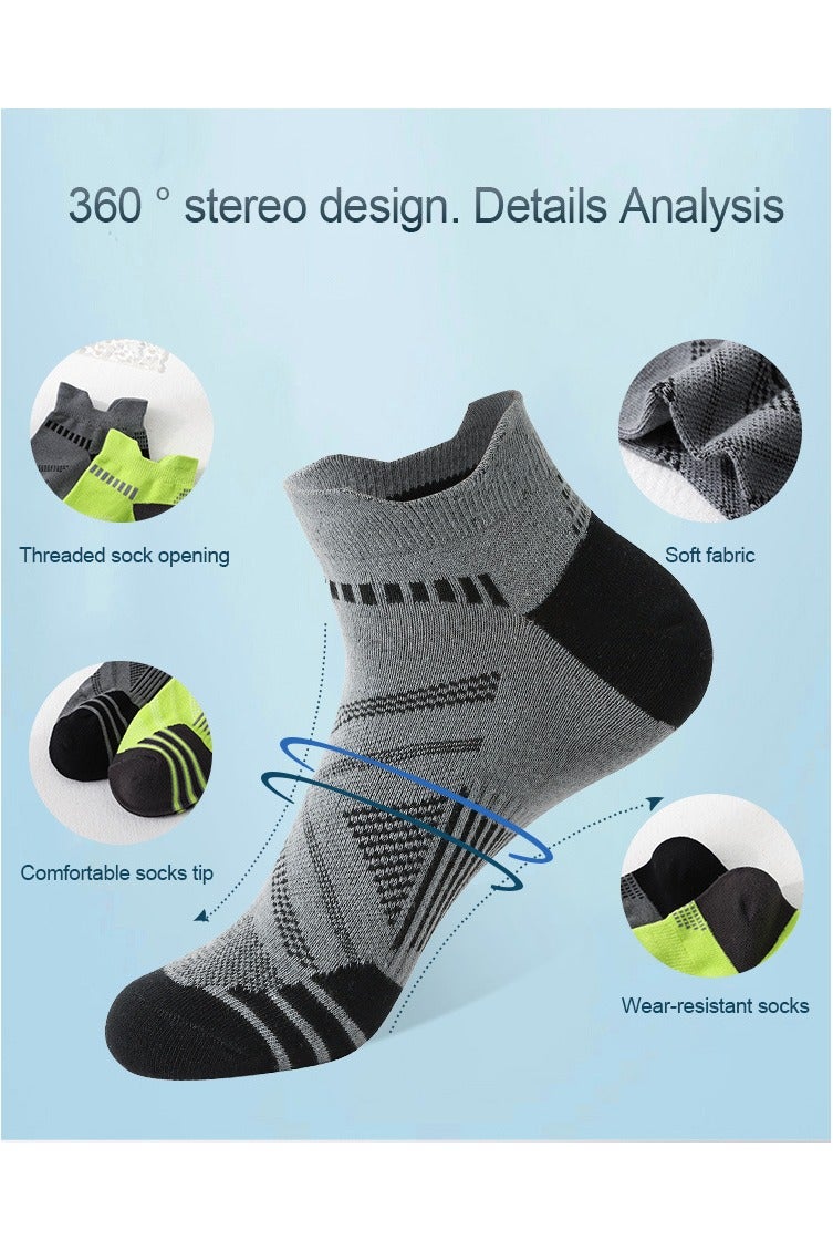 infino جوارب رياضية رجالية (5 عبوات) - قصة منخفضة ، ماصة للعرق ، مقاومة للرائحة ، راحة طوال الموسم - مثالية لأنماط الحياة النشطة ، الجري والملابس اليومية - مجموعة الجوارب المثالية للرجال - Image 2