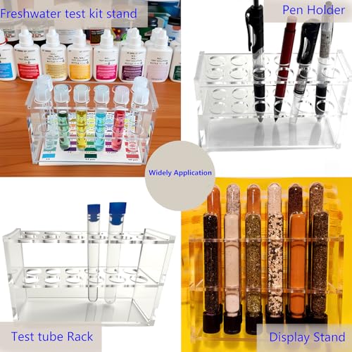 Preamer 12 Sockets Clear Acrylic Test Tube Rack 10ML Test Tubes,Plastic Centrifuge Tube Holder Stand - Image 5
