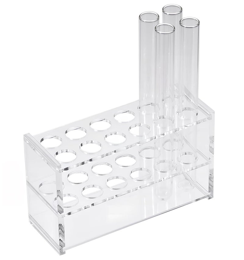 Preamer 12 Sockets Clear Acrylic Test Tube Rack 10ML Test Tubes,Plastic Centrifuge Tube Holder Stand - Image 3