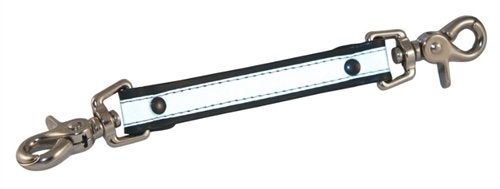 Boston Leather 5425 Reflective Anti-Sway Strap for Firefighter's Radio Strap. Plain Black Leather - Image 1
