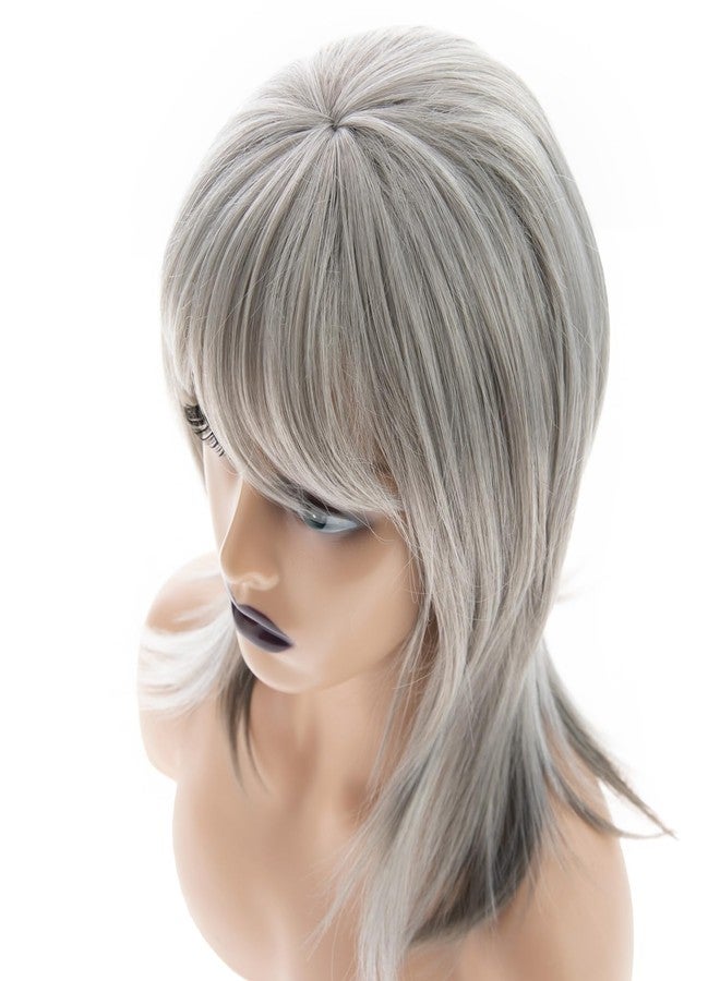 Beweig Long Gray Wigs for Women Natural Straight Grey Wig with Bangs Synthetic Hair Wig for Daily Party Use - Image 5