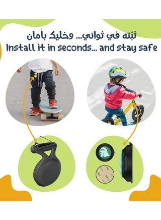 Lumive Smart Tracking Kit for Kids – 2 Bluetooth AirTags Compatible with Find My app(iOS only ), Adjustable Nylon Anti-Lost Wristband (Lightweight & Breathable), Waterproof Silicone Bracelet, 2 Hidden Safety Pin Protector Cases for Toddlers, Boys & Girls  (Buddy) - view 2