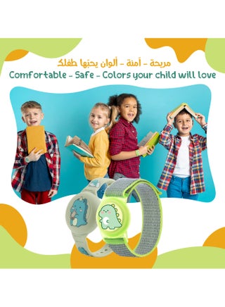 Lumive Smart Tracking Kit for Kids – 2 Bluetooth AirTags Compatible with Find My app(iOS only ), Adjustable Nylon Anti-Lost Wristband (Lightweight & Breathable), Waterproof Silicone Bracelet, 2 Hidden Safety Pin Protector Cases for Toddlers, Boys & Girls  (Buddy) - view 3