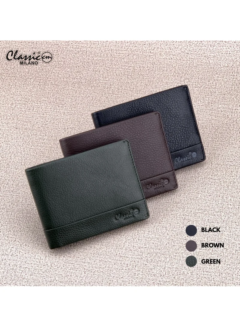 Classic Milano Black (CNH-5) Classic Milano Genuine Leather Wallet for Men – Slim Bifold Men’s Wallet with RFID Blocking, Multiple Card Slots – Stylish Mens Purse Wallets Gift for Husband, Father for Men | Best Price UAE