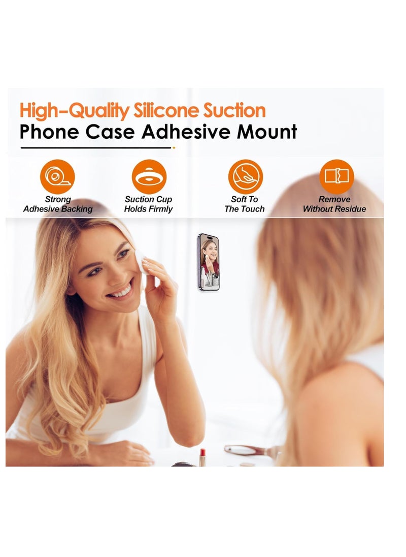 Generic - Silicone Double-Sided Suction Phone Case Detachable Mount - Hands-Free, Strong Grip Holder for Selfies & Videos - Durable, Easy to Use - iPhone & Android - Image 1
