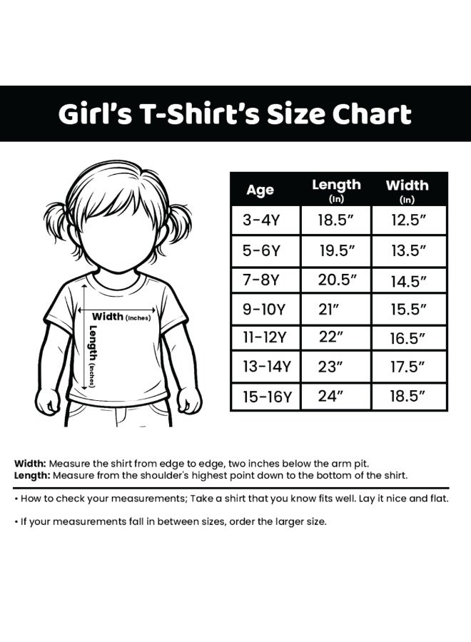 PRINTSHOP4ME Ramadan Printed Design Round Neck Cotton Girl Kids Tshirt Design 5 - Image 2